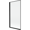 Mexen Mist Badewannenwand 1-flügelig links 90 x 150 cm, schwarzer Rahmen, schwarz - 8A9-090-001-70-70-L