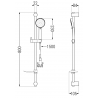 Mexen DF75 verstellbares Duschset, Chrom - 785754582-00