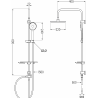 Mexen T40 Duschsäule, weiß - 798404093-20