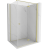 Mexen Mist-F Klappduschkabine rechts 95 x 120 cm, transparent, gebürstetes Gold - 8A6T-095-120-55-00-P