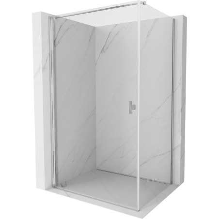 Mexen Mist-B Duschkabine schwenkbar 100 x 75 cm, transparent, Chrom - 8A2T-100-075-01-00