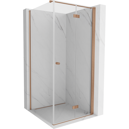 Mexen Mist-F Faltduschkabine rechts 70 x 70 cm, transparent, gebürstetes Kupfer - 8A6T-070-070-65-00-P