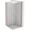 Mexen Mist-F faltbare Duschkabine rechts 100 x 100 cm, transparent, gebürstetes Kupfer - 8A6T-100-100-65-00-P