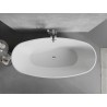 Mexen Lira freistehende Badewanne Muster 170 x 80 cm, weiß/schwarz, Überlauf Chrom - 52831708075-01