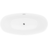 Mexen Lira freistehende Badewanne Muster 170 x 80 cm, weiß/schwarz, Überlauf Chrom - 52831708075-01