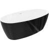 Mexen Lira freistehende Badewanne Modell 170 x 80 cm, weiß/schwarz, Überlauf weiß- 52831708075-20