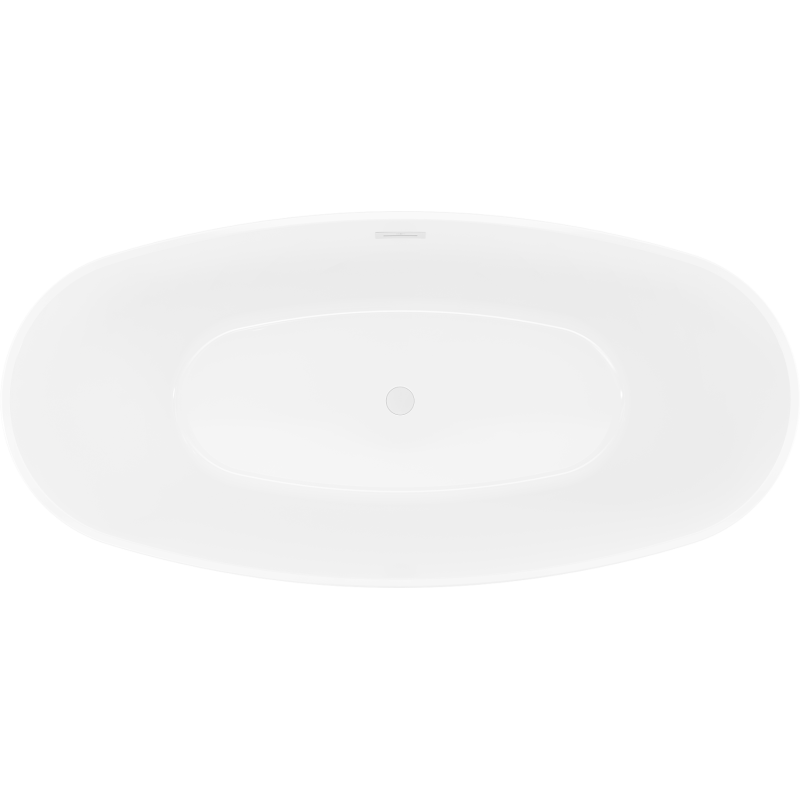 Mexen Lira freistehende Badewanne Modell 170 x 80 cm, weiß/schwarz, Überlauf weiß- 52831708075-20