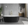 Mexen Lira freistehende Badewanne Modell 170 x 80 cm, weiß/schwarz, Überlauf gold - 52831708075-50