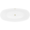 Mexen Lira freistehende Badewanne Muster 170 x 80 cm, weiß/schwarz, Überlauf gold gebürstet - 52831708075-55