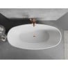 Mexen Lira freistehende Badewanne Muster 170 x 80 cm, weiß/schwarz, Überlauf Roségold - 52831708075-60