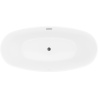 Mexen Lira freistehende Badewanne Muster 170 x 80 cm, weiß/schwarz, Überlauf Gun Metal - 52831708075-95