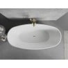 Mexen Lira freistehende Badewanne Modell 170 x 80 cm, weiß/schwarz, Überlauf gold - 52831708075-50