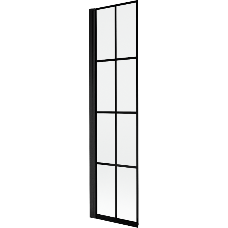 Mexen Mist Duschwand 1-flügelig links 50 x 150 cm, schwarzes Gitter, schwarz - 8A9-050-001-70-77-L