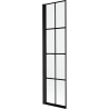Mexen Mist Duschwand 1-flügelig links 50 x 150 cm, schwarzes Gitter, schwarz - 8A9-050-001-70-77-L