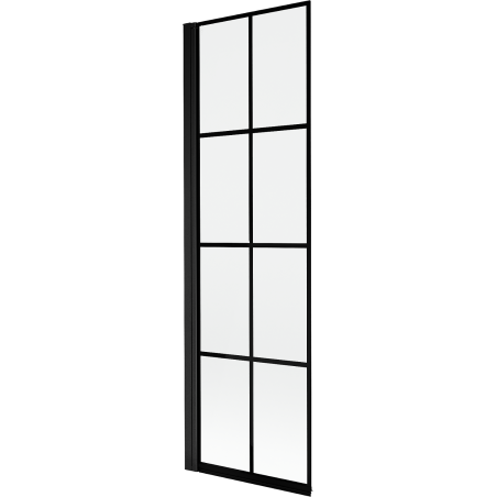 Mexen Mist Duschabtrennung 1-flügelig links 60 x 150 cm, schwarzes Gitter, schwarz - 8A9-060-001-70-77-L