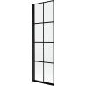 Mexen Mist Duschabtrennung 1-flügelig links 60 x 150 cm, schwarzes Gitter, schwarz - 8A9-060-001-70-77-L