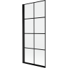 Mexen Mist Duschabtrennung 1-flügelig links 80 x 150 cm, schwarzes Gitter, schwarz - 8A9-080-001-70-77-L