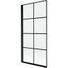 Mexen Mist Duschtrennwand 1-flügelig links 90 x 150 cm, schwarzes Gitter, schwarz - 8A9-090-001-70-77-L