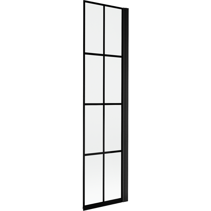 Mexen Mist Duschwand 1-flügelig rechts 50 x 150 cm, schwarzes Gitter, schwarz - 8A9-050-001-70-77-P