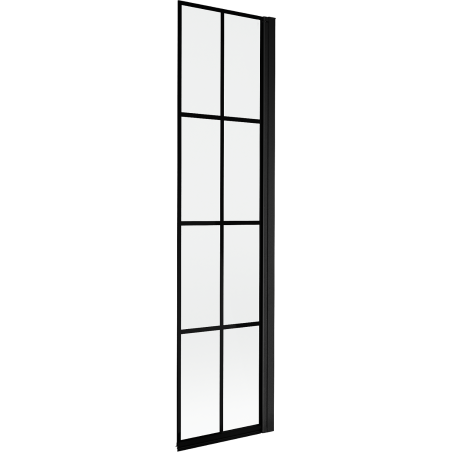 Mexen Mist Duschwand 1-flügelig rechts 50 x 150 cm, schwarzes Gitter, schwarz - 8A9-050-001-70-77-P