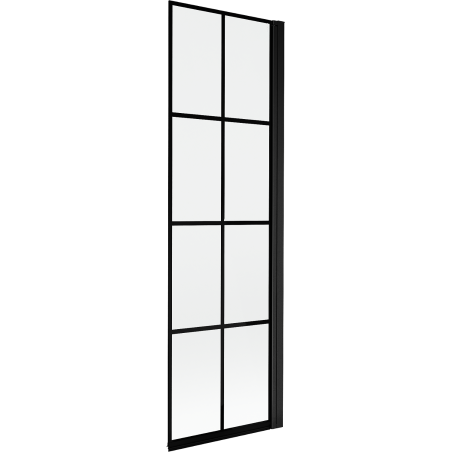 Mexen Mist Duschwand 1-flügelig rechts 60 x 150 cm, schwarzes Gitter, schwarz - 8A9-060-001-70-77-P