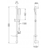 Mexen DF49 verschiebbares Duschset, schwarz - 785494582-75