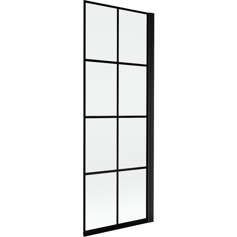 Mexen Mist Duschabtrennung 1-flügelig rechts 70 x 150 cm, schwarzes Gitter, schwarz - 8A9-070-001-70-77-P