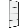 Mexen Mist Duschabtrennung 1-teilig rechts 80 x 150 cm, schwarz kariert, schwarz - 8A9-080-001-70-77-P