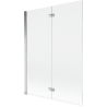 Mexen Mist Duschwand 2-flügelig links 130 x 150 cm, transparent, Chrom - 8A9-130-002-01-00-L
