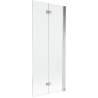 Mexen Mist Duschtür 2-flügelig rechts 80 x 150 cm, transparent, Chrom - 8A9-080-002-01-00-P