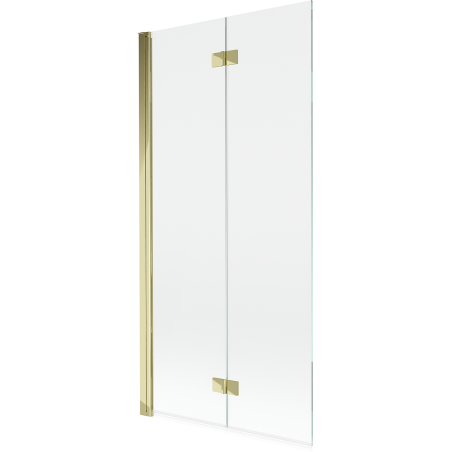 Mexen Mist Duschwand 2-flügelig links 90 x 150 cm, transparent, golden - 8A9-090-002-50-00-L