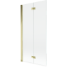 Mexen Mist Duschwand 2-flügelig links 90 x 150 cm, transparent, golden - 8A9-090-002-50-00-L