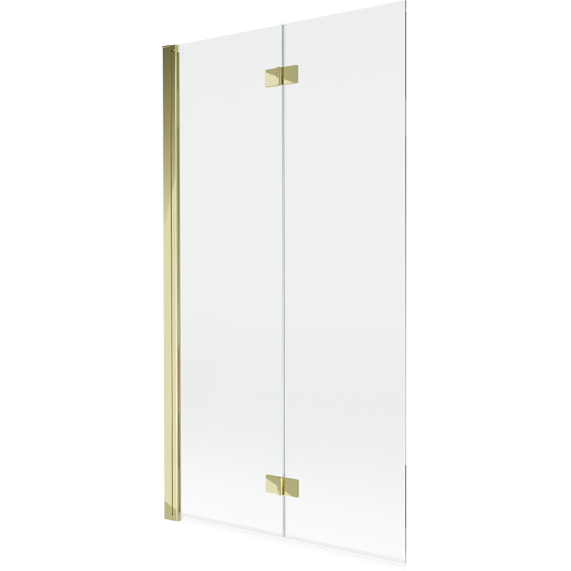 Mexen Mist Duschtrennwand 2-Flügel links 100 x 150 cm, transparent, gold - 8A9-100-002-50-00-L