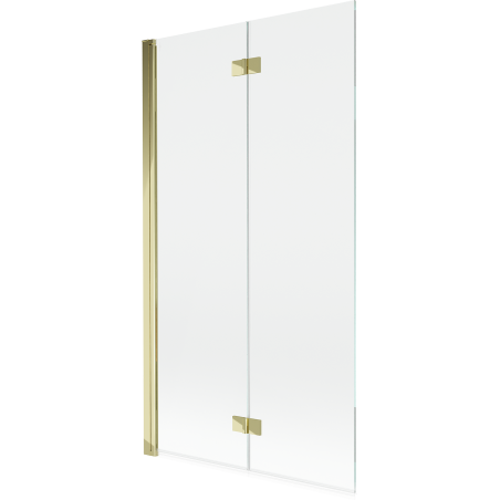 Mexen Mist Duschtrennwand 2-Flügel links 100 x 150 cm, transparent, gold - 8A9-100-002-50-00-L