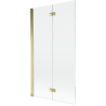Mexen Mist Duschtrennwand 2-Flügel links 100 x 150 cm, transparent, gold - 8A9-100-002-50-00-L