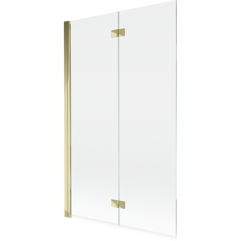 Mexen Mist Duschwand 2-flügelig links 110 x 150 cm, transparent, gold - 8A9-110-002-50-00-L