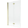 Mexen Mist Duschwand 2-flügelig links 110 x 150 cm, transparent, gold - 8A9-110-002-50-00-L