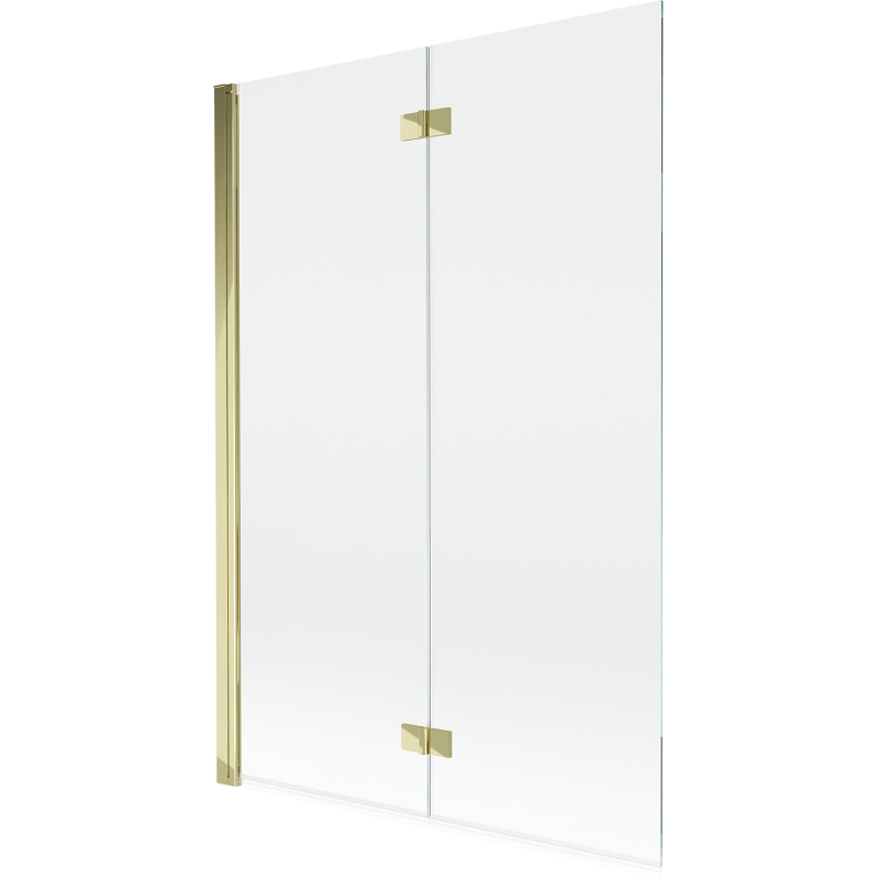 Mexen Mist Duschabtrennung 2-flügelig links 120 x 150 cm, transparent, gold - 8A9-120-002-50-00-L