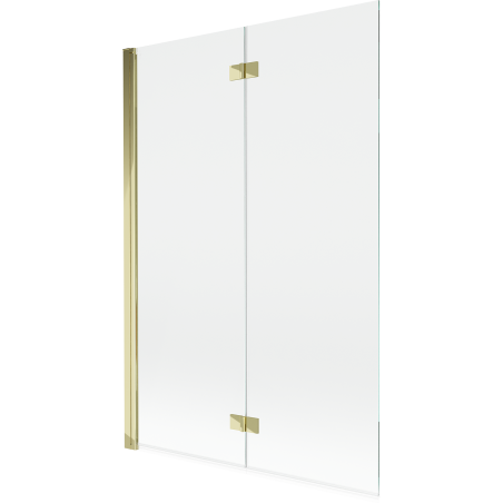 Mexen Mist Duschabtrennung 2-flügelig links 120 x 150 cm, transparent, gold - 8A9-120-002-50-00-L