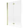 Mexen Mist Duschabtrennung 2-flügelig links 120 x 150 cm, transparent, gold - 8A9-120-002-50-00-L