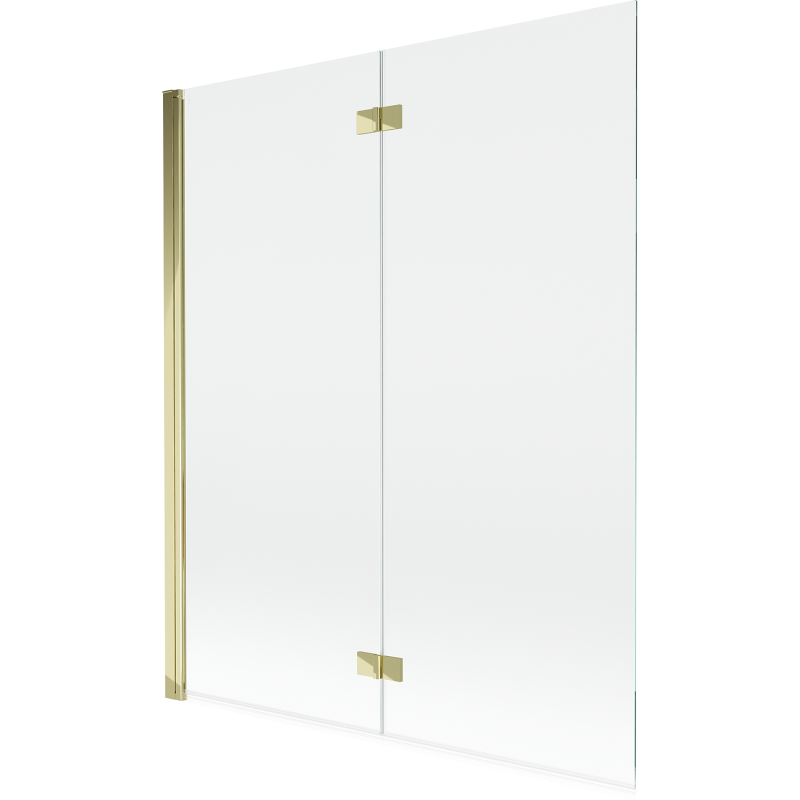 Mexen Mist Duschwand 2-flügelig links 140 x 150 cm, transparent, gold - 8A9-140-002-50-00-L