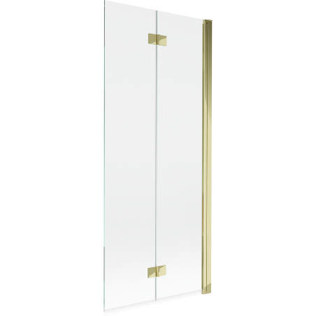 Mexen Mist Duschabtrennung 2-flügelig rechts 80 x 150 cm, transparent, gold - 8A9-080-002-50-00-P