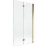 Mexen Mist Duschwand 2-flügelig rechts 100 x 150 cm, transparent, gold - 8A9-100-002-50-00-P