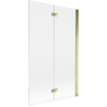 Mexen Mist 2-flügeliges Duschabtrennung rechts 110 x 150 cm, transparent, gold - 8A9-110-002-50-00-P