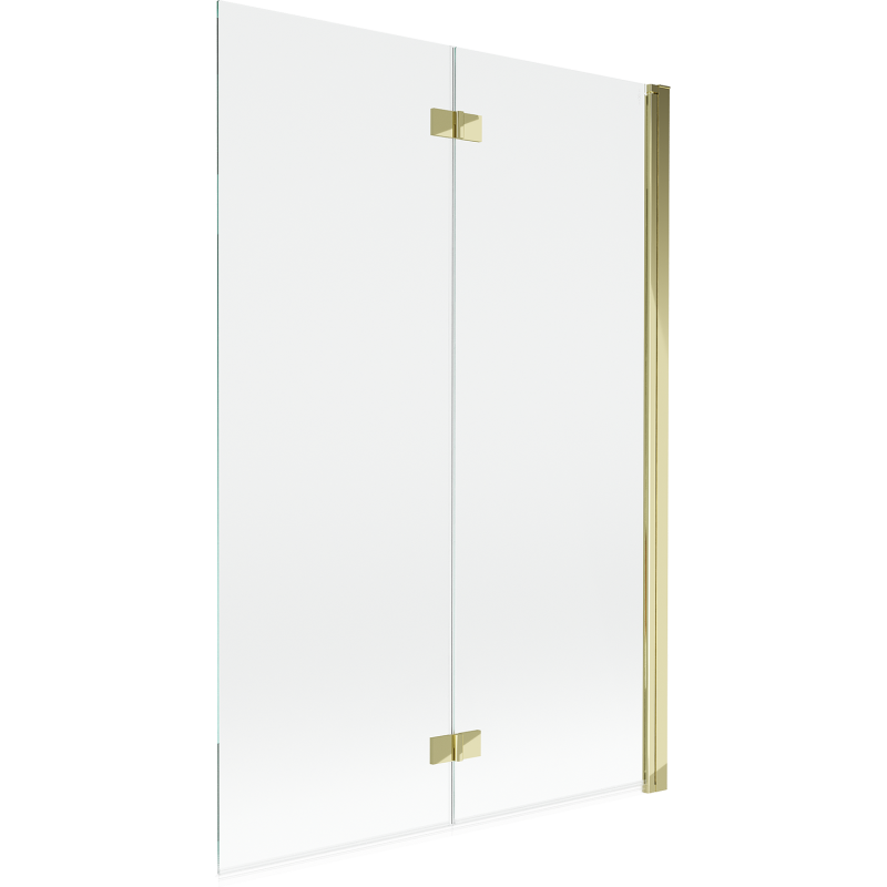 Mexen Mist Duschabtrennung 2-teilig rechts 120 x 150 cm, transparent, golden - 8A9-120-002-50-00-P