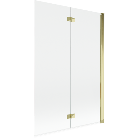 Mexen Mist Duschabtrennung 2-teilig rechts 120 x 150 cm, transparent, golden - 8A9-120-002-50-00-P