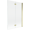 Mexen Mist Duschabtrennung 2-teilig rechts 120 x 150 cm, transparent, golden - 8A9-120-002-50-00-P