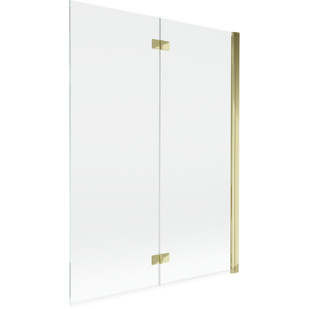 Mexen Mist Duschabtrennung 2-teilig rechts 130 x 150 cm, transparent, gold - 8A9-130-002-50-00-P