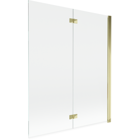 Mexen Mist Duschabtrennung zweiflügelig rechts 140 x 150 cm, transparent, gold - 8A9-140-002-50-00-P