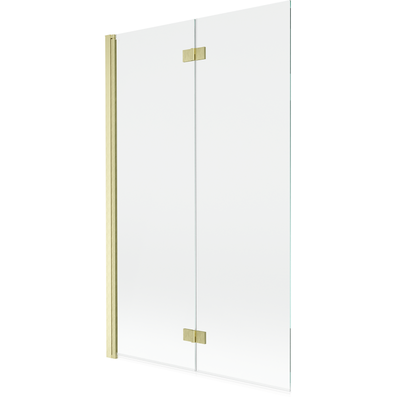 Mexen Mist Duschabtrennung 2-flügelig links 110 x 150 cm, transparent, gold gebürstet - 8A9-110-002-55-00-L